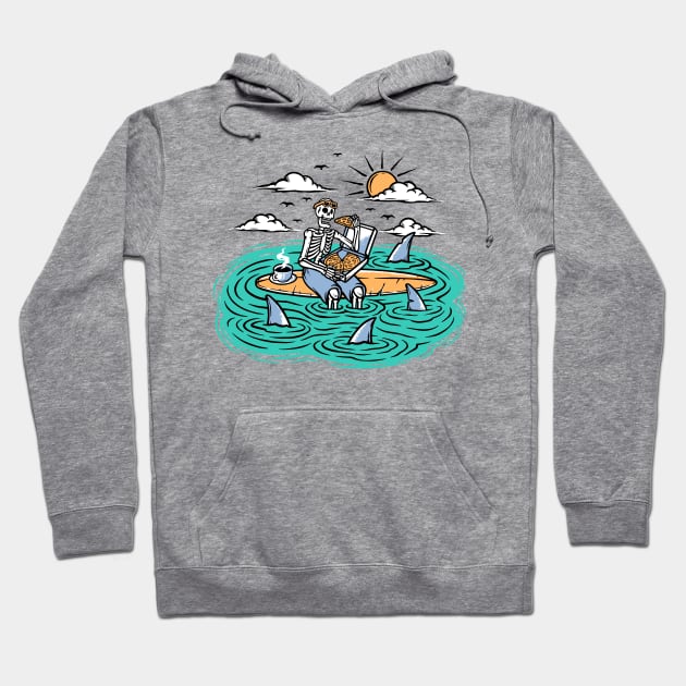 Surfer boy pizza Hoodie by Myartstor 